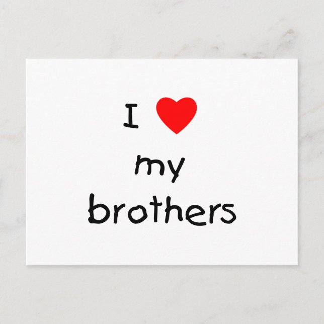 Cartão Postal Eu Amo Meus Irmãos (Frente)