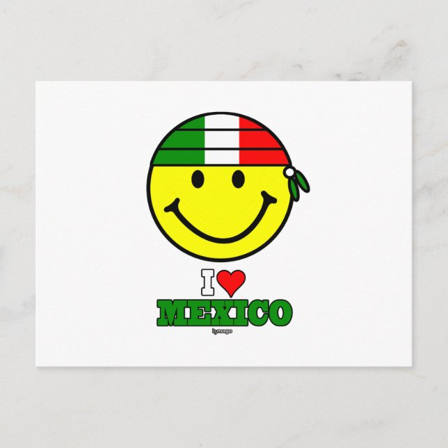 CARTÃO POSTAL EU AMO MÉXICO (Frente)