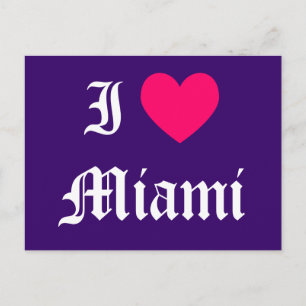 Cartão Postal Eu Amo Miami