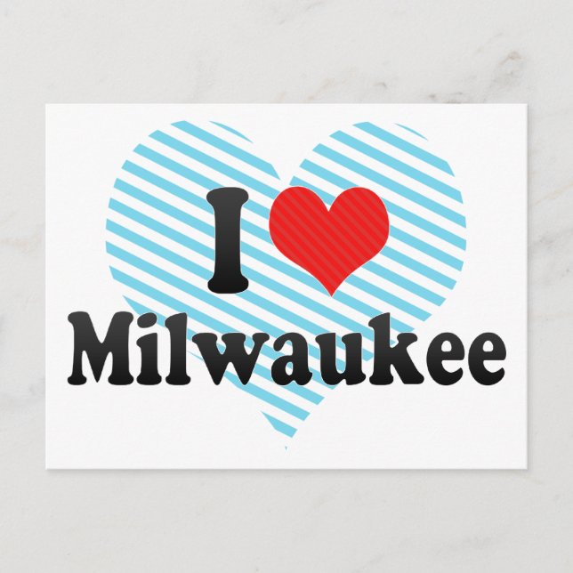 Cartão Postal Eu Amo Milwaukee (Frente)