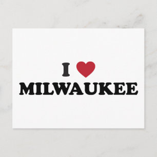 Cartão Postal Eu Amo Milwaukee Wisconsin