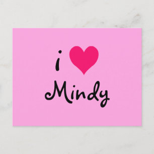 Cartão Postal Eu Amo Mindy