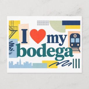 Cartão Postal "Eu [amo] Minha Bodega"