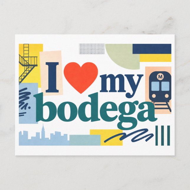 Cartão Postal "Eu [amo] Minha Bodega" (Frente)