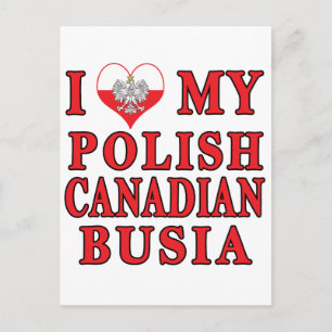 Cartão Postal Eu Amo Minha Busia Polonesa Canadiana