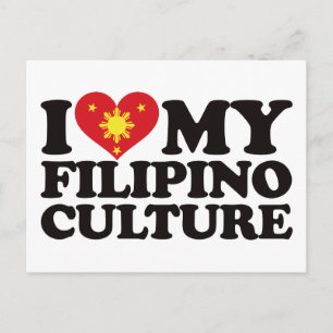 Cartão Postal Eu amo minha cultura filipina
