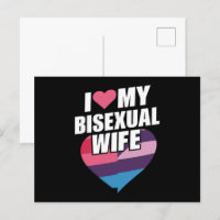 Eu Amo Minha Esposa Bissexual Orgulho Bi Bandeira 