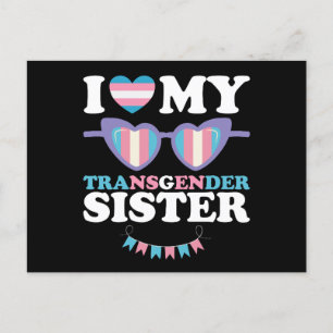 Cartão Postal Eu Amo Minha Família Transgênero Irmã Trans LGBTQ