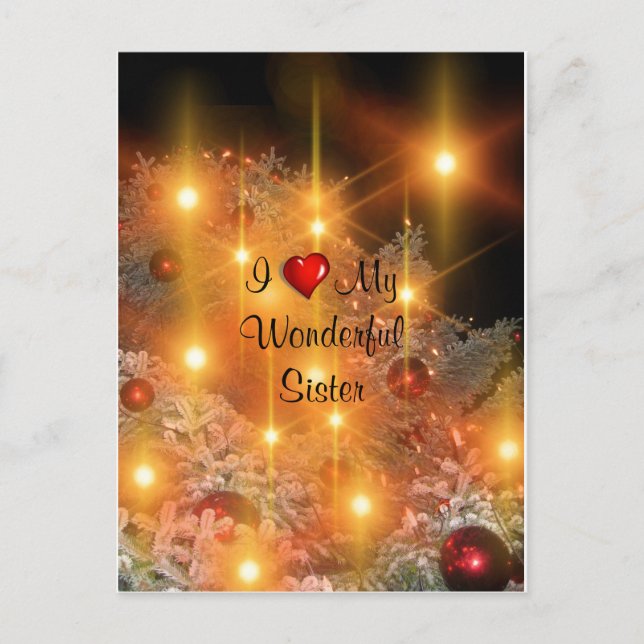 Cartão Postal Eu Amo Minha Magnífica Irmã (Frente)
