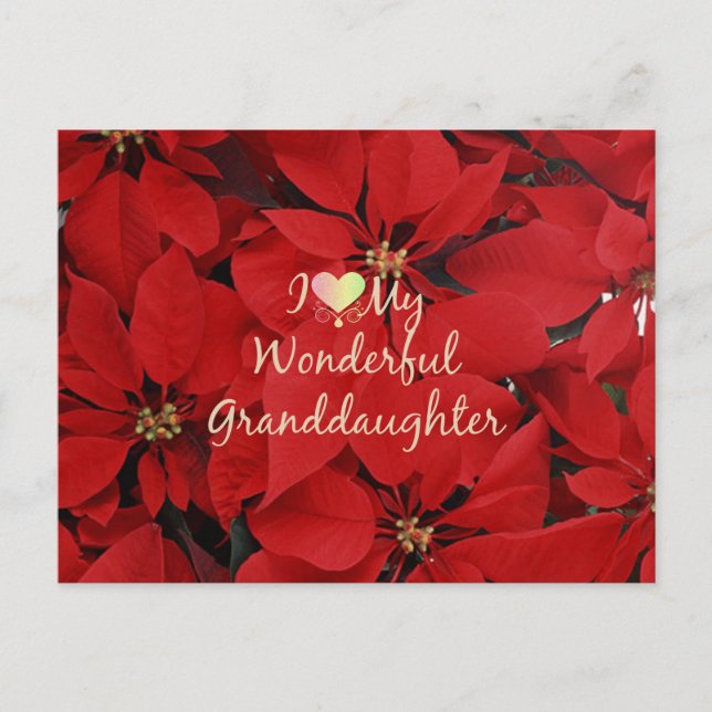 Cartão Postal Eu Amo Minha Maravilhosa neta, Natal (Frente)