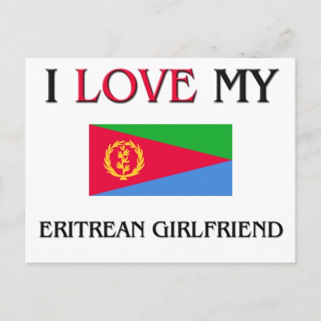 Cartão Postal Eu Amo Minha Namorada Eritreia (Frente)