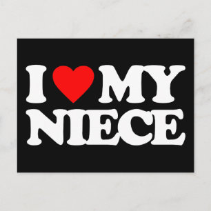 CARTÃO POSTAL EU AMO MINHA NIECE