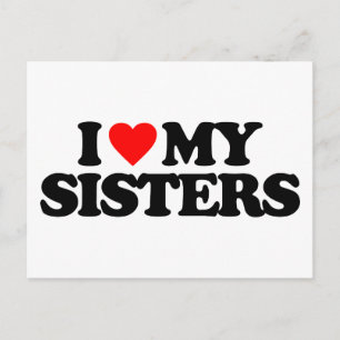 CARTÃO POSTAL EU AMO MINHAS IRMÃS