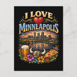 Cartão Postal Eu Amo Minneapolis