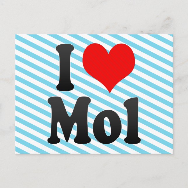 Cartão Postal Eu Amo Mol, Bélgica (Frente)