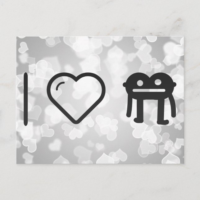 Cartão Postal Eu Amo Monstros (Frente)