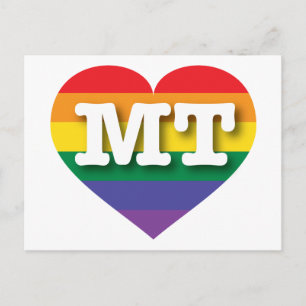 Cartão Postal Eu amo Montana Orgulho gay