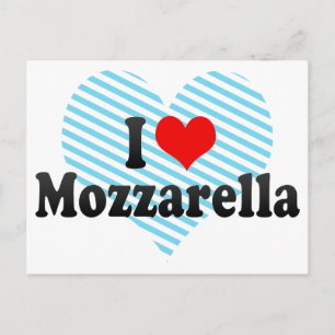 Cartão Postal Eu Amo Mozzarella