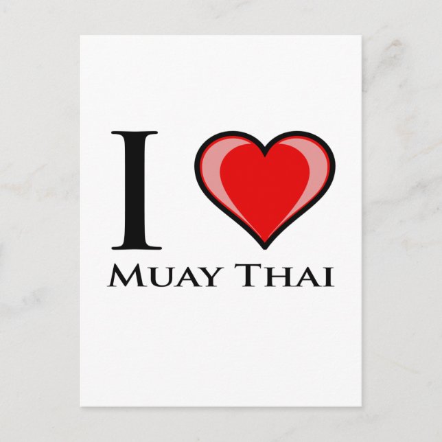 Cartão Postal Eu Amo Muay Thai (Frente)