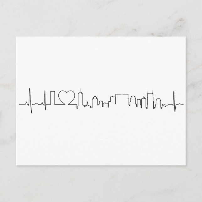 Cartão Postal Eu amo Nashville em um estilo extraordinário (Frente)