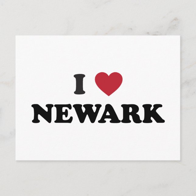 Cartão Postal Eu Amo Newark Nova Jersey (Frente)