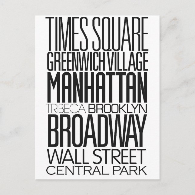 Cartão Postal Eu Amo NY (Frente)