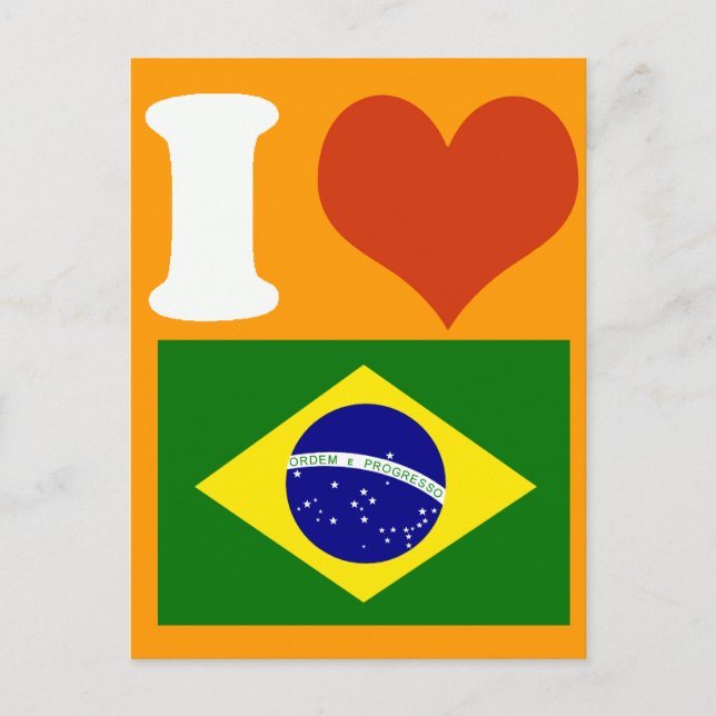 Cartão Postal Eu amo o Brasil (Frente)