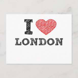 Cartão Postal Eu amo o esboço de Londres