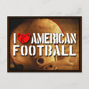 Cartão Postal Eu amo o futebol americano
