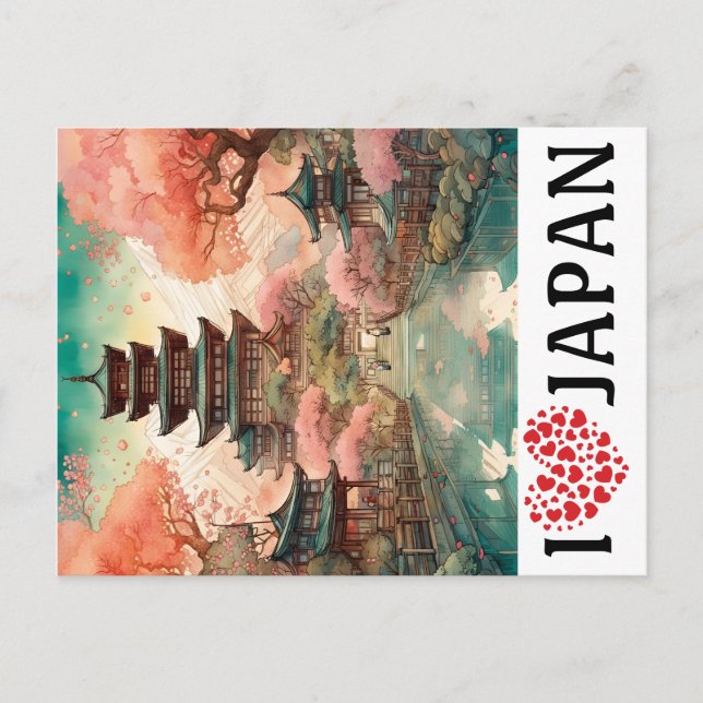 CARTÃO POSTAL EU AMO O JAPÃO (Frente)