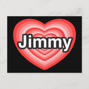 Cartão Postal Eu amo o Jimmy. Eu te amo, Jimmy. Coração
