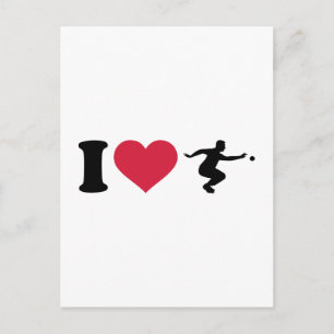 Cartão Postal Eu amo o jogador Boule Boccia