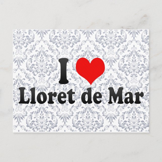 Cartão Postal Eu amo o Loret de Mar, Espanha (Frente)