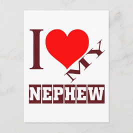 Cartão Postal eu amo o meu sobrinho.