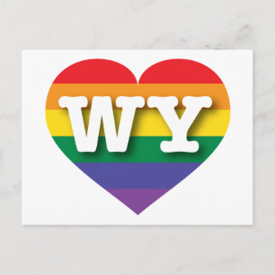 Cartão Postal Eu amo o Orgulho gay do Wyoming