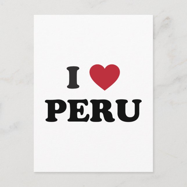 Cartão Postal Eu amo o Peru (Frente)