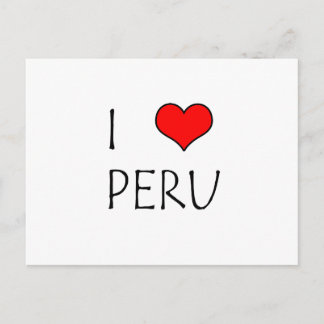 Cartão Postal Eu amo o Peru