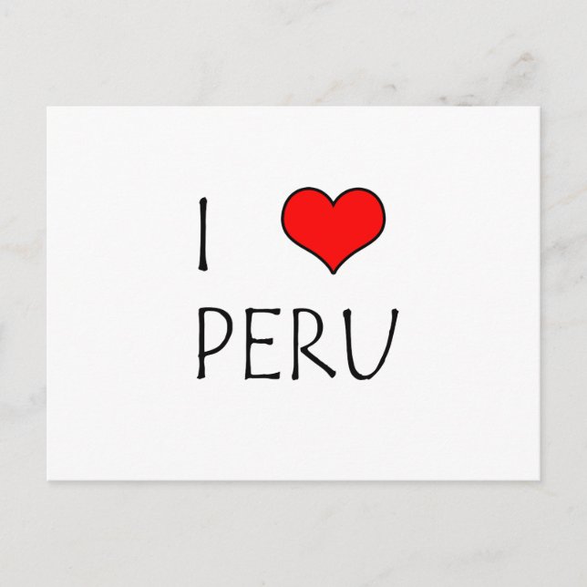 Cartão Postal Eu amo o Peru (Frente)