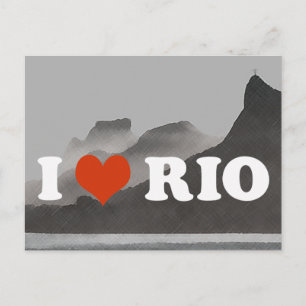 Cartão Postal Eu amo o Rio de Janeiro ~ Brasil