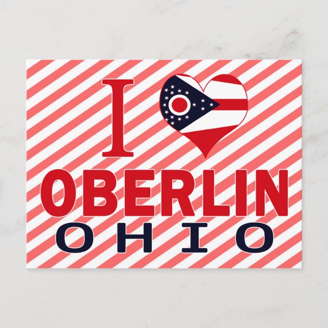 Cartão Postal Eu amo Oberlin, Ohio (Frente)