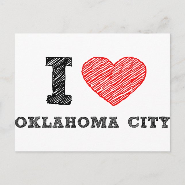 Cartão Postal Eu Amo Oklahoma City (Frente)