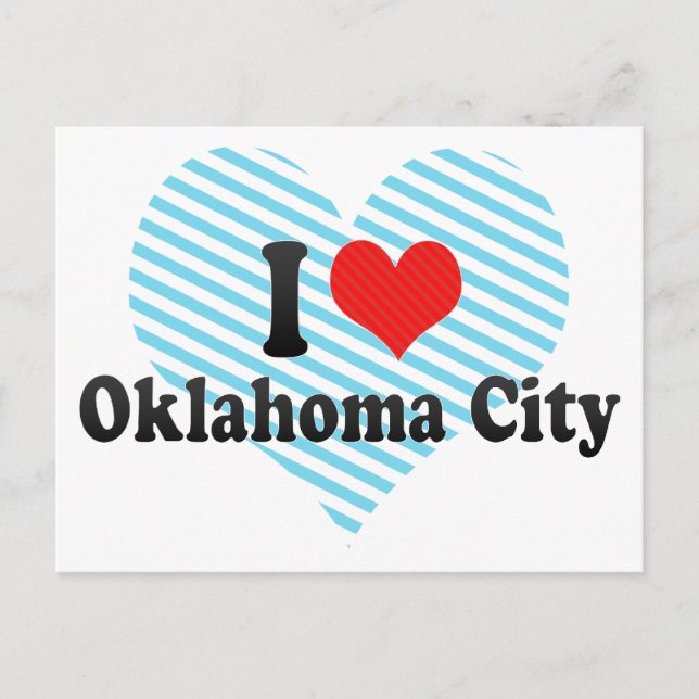Cartão Postal Eu Amo Oklahoma City (Frente)