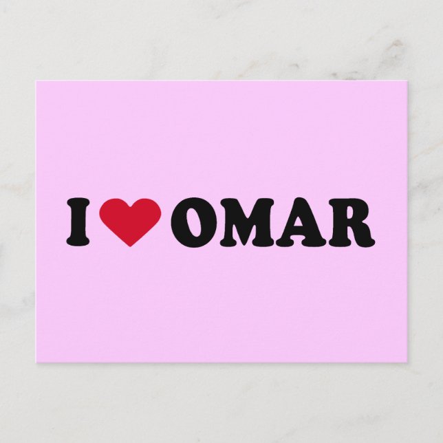 CARTÃO POSTAL EU AMO OMAR (Frente)