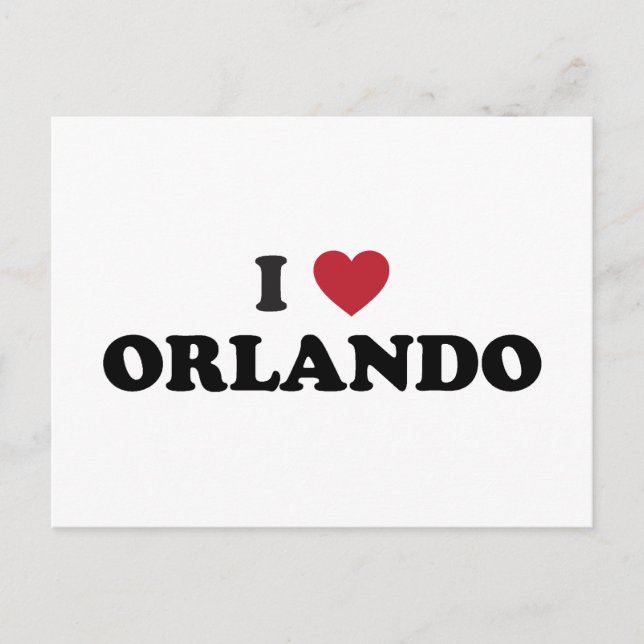 Cartão Postal Eu Amo Orlando Florida (Frente)