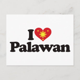 Cartão Postal Eu Amo Palawan