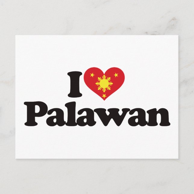 Cartão Postal Eu Amo Palawan (Frente)