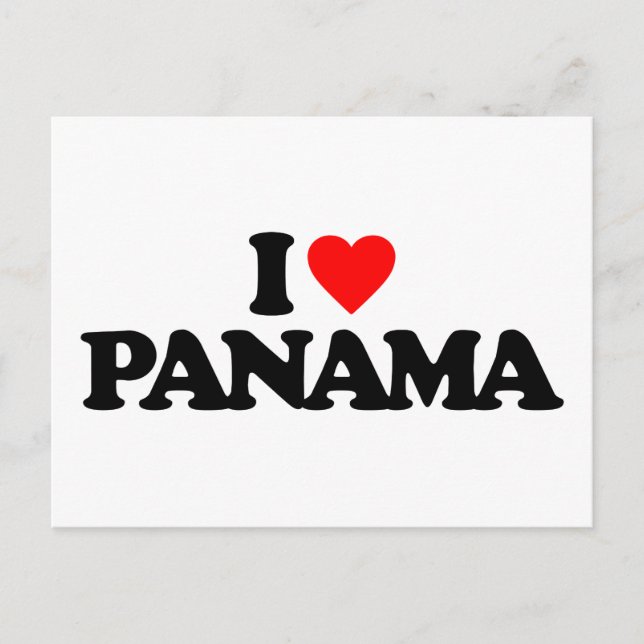 CARTÃO POSTAL EU AMO PANAMÁ (Frente)