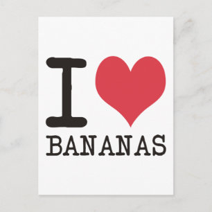 Cartão Postal EU AMO Pão - Bacon - Produtos de Bananas!