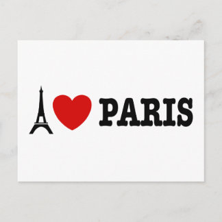 Cartão Postal Eu Amo Paris
