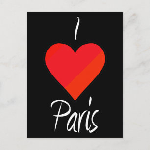 Cartão Postal Eu Amo Paris